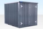 3m Flat Pack Storage Container - Powder Coated Grey