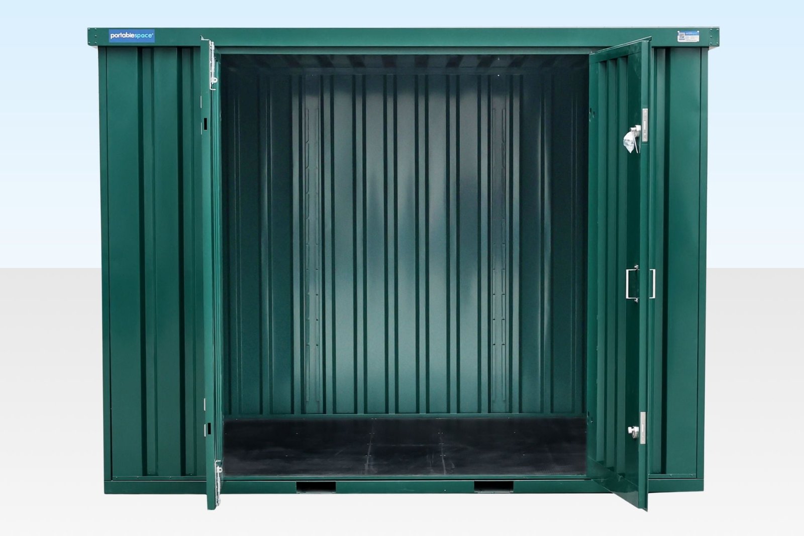 3m Side Door Flat Pack Store - Powder Coated Green