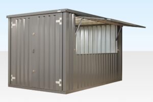 3m XL Flat Pack Kiosk (RAL7015) - Grey