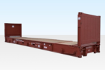 40ft x 8ft Used Shipping Container - Flat-Rack