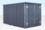 4m Flat Pack Storage Container - Powder Coated Grey