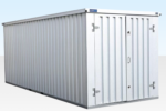 6m Flat Pack Storage Container - Galvalume