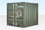 8ft One Trip Shipping Container Green (RAL 6007)